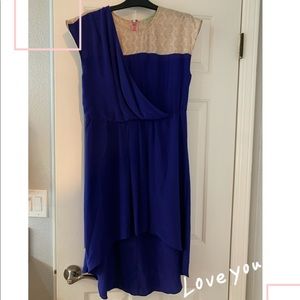 Contract Yoke Draped Silk Dress